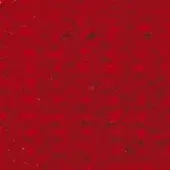 Deep red fabric swatch with mottled texture, displaying crimson and burgundy tones, and an uneven matte surface with scattered dark spots.